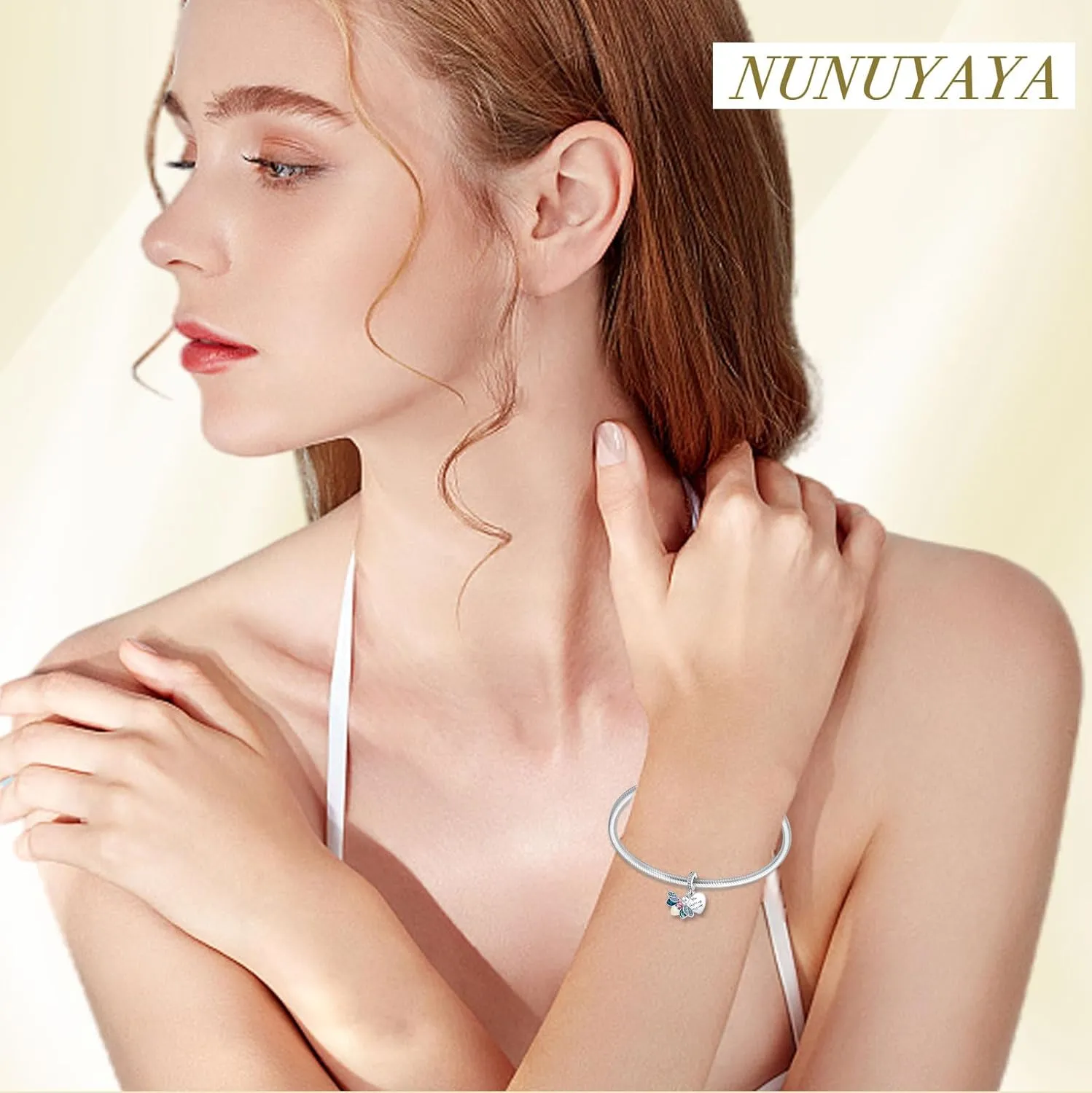 Charms Beads 925 Sterling Silver Love Mom Animal Dangle Pendant with 5A Cubic fits for Charms Bracelets for Woman Mother's Day Christmas Halloween Birthday Gift