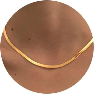 CHESKY Gold Necklace for Women-14K Plated sterling silver Snake Chain Necklace Dainty Simple Chunky Herringbone Necklace Choker Necklaces Jewelry for Women