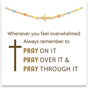 Christian Mothers-Day Gifts for Women, First Communion Confirmation Graduation Religious Cross Bracelet Jewelry for Women Her Faith, Inspirational Jesus Birthday Gifts for Friends/Mom/Grandma/Daughter/Sisters/Granddaughter/Her