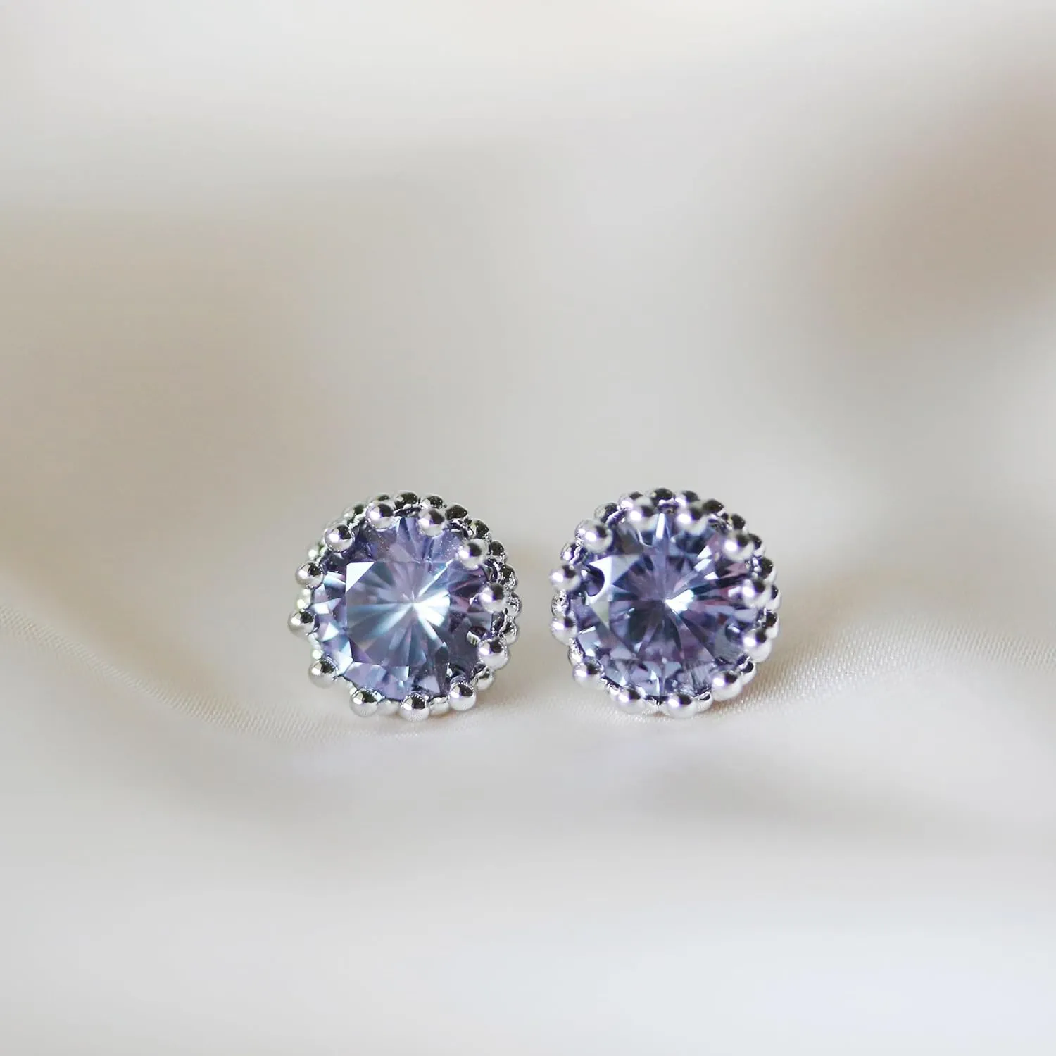 Color Change Alexandrite Earrings 925 Sterling Silver June Birthstone Round Cut Oval Cut Halo Hypoallergenic Drop Dangle Stud Simulated Created Alexandrite Earrings for Women