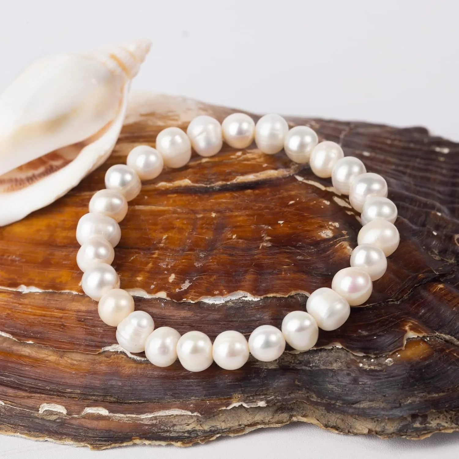 Cultured Freshwater Pearl Stretch Bracelets For Women Multicolored Strand Bracelet Jewelry Gift