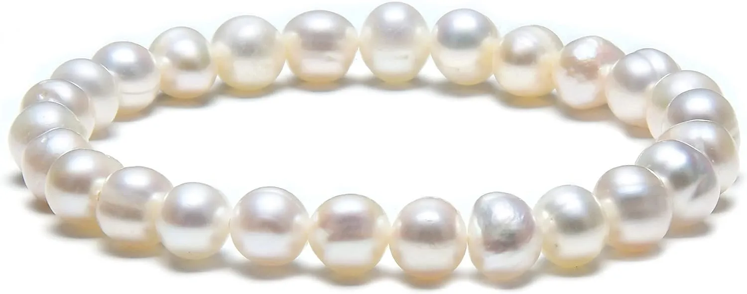 Cultured Freshwater Pearl Stretch Bracelets For Women Multicolored Strand Bracelet Jewelry Gift