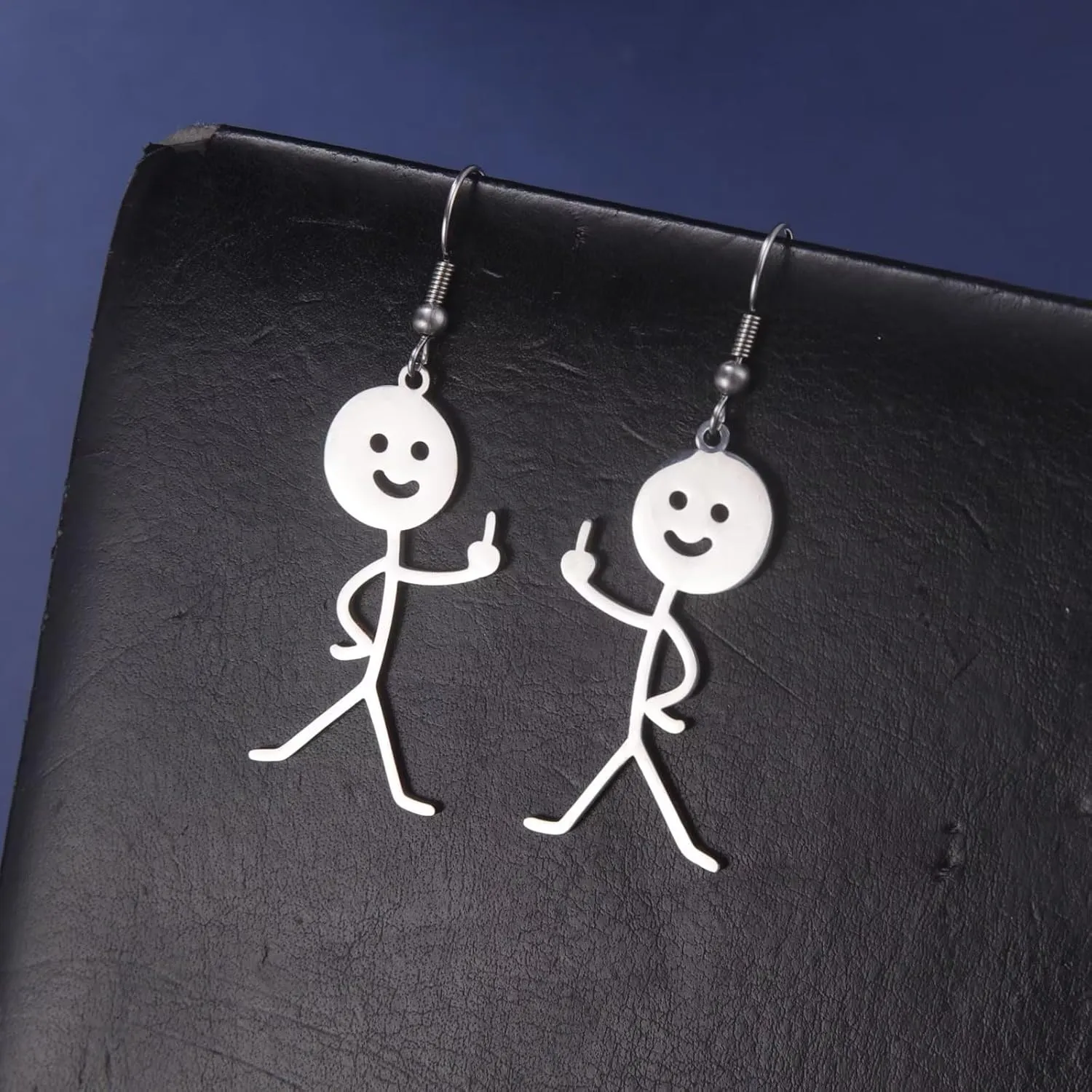 Cute Doodle Dangle Drop Earrings Popular Hand Gesture Earrings Statement Jewelry Suitable for Women