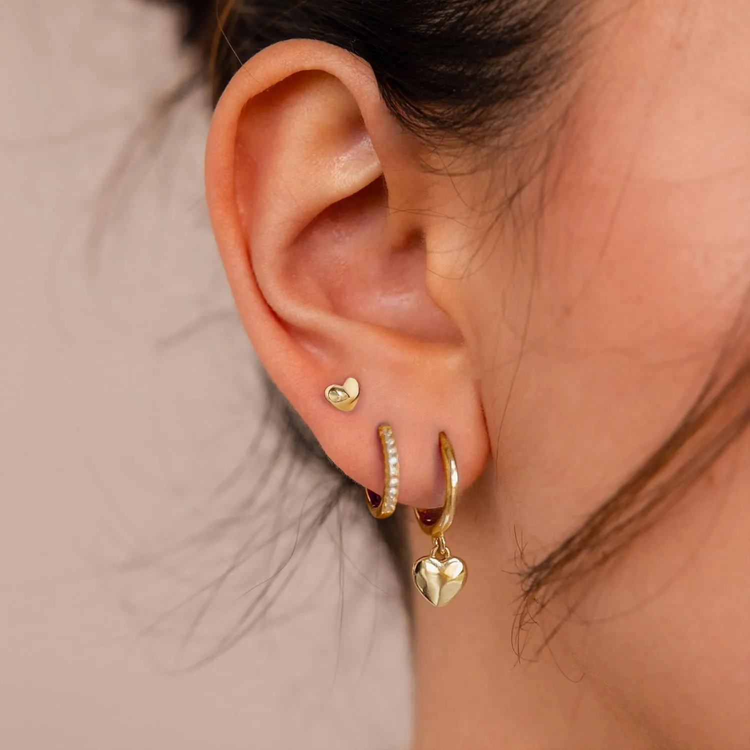 Cute Gold Earrings for Women14k Gold Plated Butterfly Cross Bow Earrings Small Huggie Earrings Set Dainty Gold Earring Stacks Hypoallergenic Gold Hoop Earrings for Women Trendy Gold Jewelry