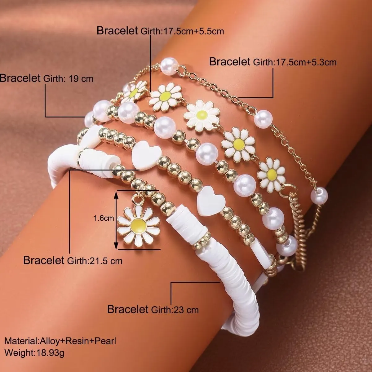 Cute Sunflower String Bracelet Set Adjustable Braided Rope Bracelets Boho Friendship Jewelry Gifts for Women