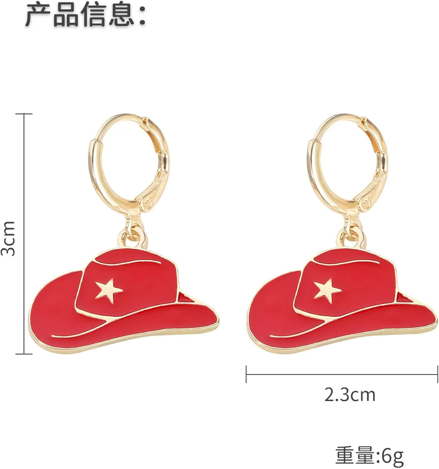 Dreuyet Cowgirl Boot Earrings and Necklace Set for Women Dainty Fashion Western Cowboy Boots Chain Necklace 14K Gold Plated Cowboy Hat Pendant Necklace Western Style Jewelry Gift