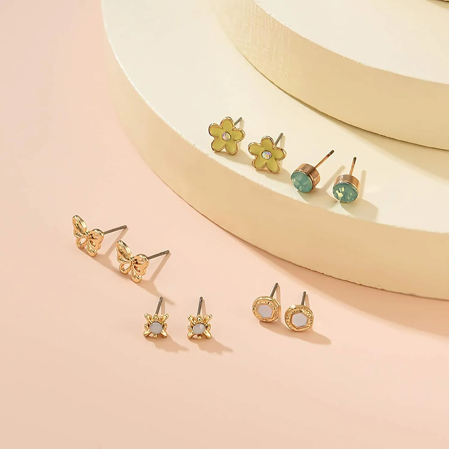 Earring Hoop Stud Drop & Dangle, 30 Pairs/Set Women Round/Heart/Butterfly/Letter Geometry Ear Studs Jewelry Gift for Women Teen Girls Birthday Christmas Friends Gift