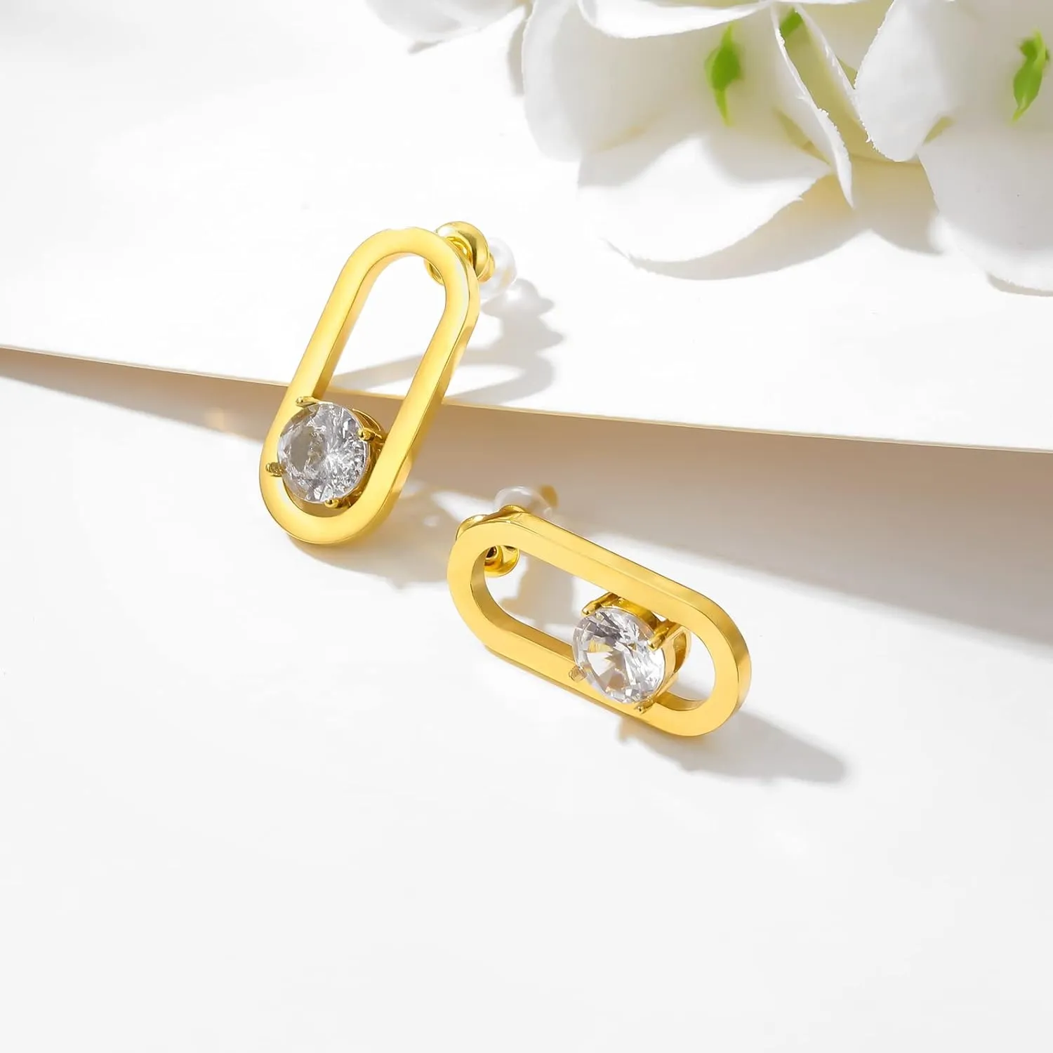 Earrings for Women Handmade Stud Earrings for Women Trendy Stainless Steel Stud Earrings for Women's Flat Back Earrings for Women, Men, and Girls Gold Fashionable Stylish Earring Studs