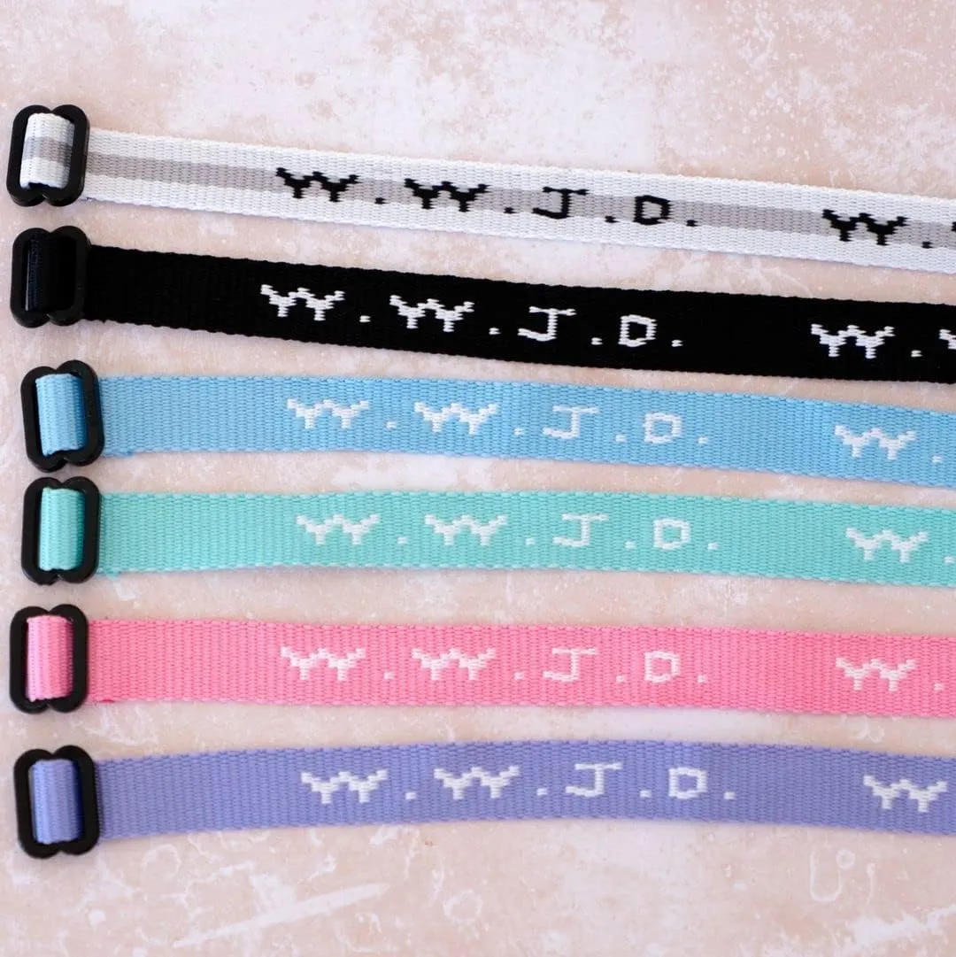 Elevated Faith Single WWJD Bracelet Pastel Colors - What Would Jesus Do