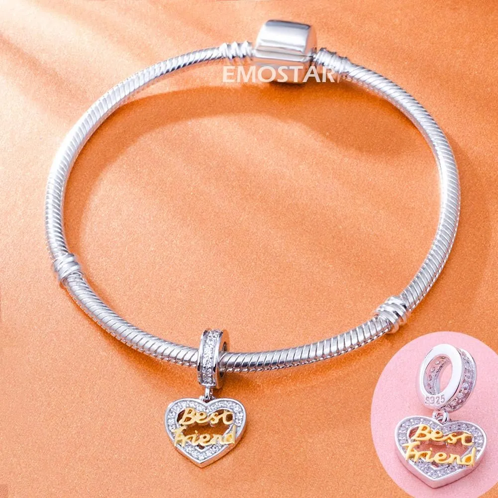 EMOSTAR Mothers Day Series Charms, 925 Sterling Silver Mother Daughter Sister, Tree Man, Family Tree of Love, Best Friend, Mom Heart Beads, Gifts for Family/European Women Bracelet