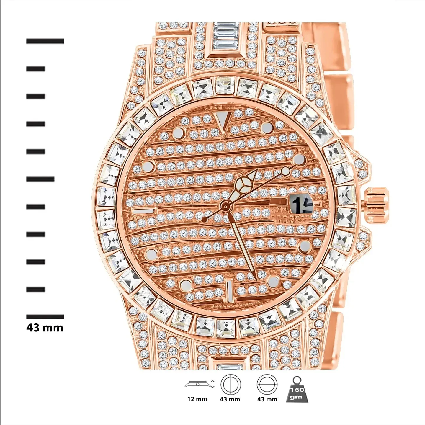 EXQUISITO HIP HOP METAL WATCH |   563155-Flash Light Gloves