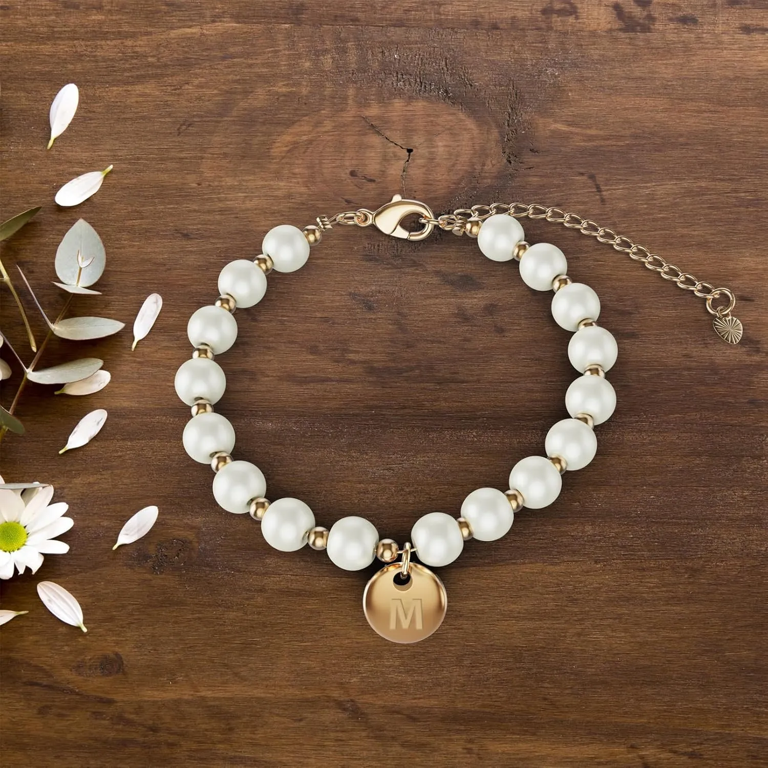 Flower Girl Proposal Bracelet, Dainty Gold Initial Charm Bracelet for Girl, Letter Name Bracelet Girls Jewelry Birthday Wedding Party Gift with Gift Box
