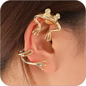 Frog Earrings for Women Sliver Frog Stud Earrings Cute Animal Earrings Jewelry Gift for Girls