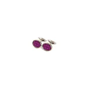 FUCSIA SILVER CUFFLINKS