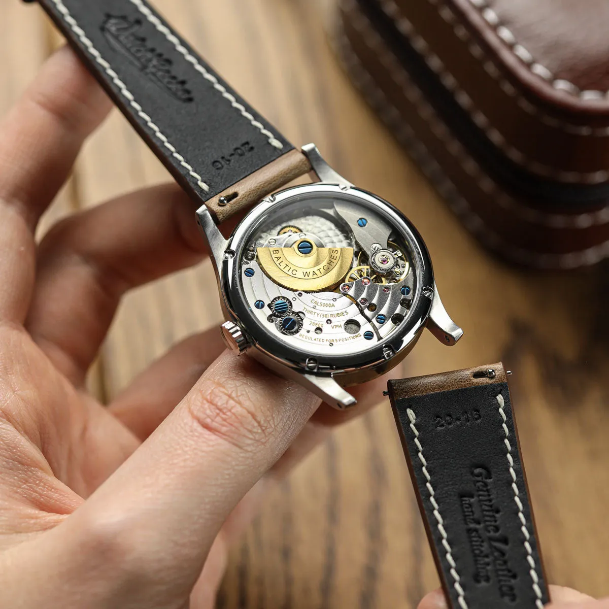 Genuine Horween Chromexcel® Watch Strap - Dark Brown