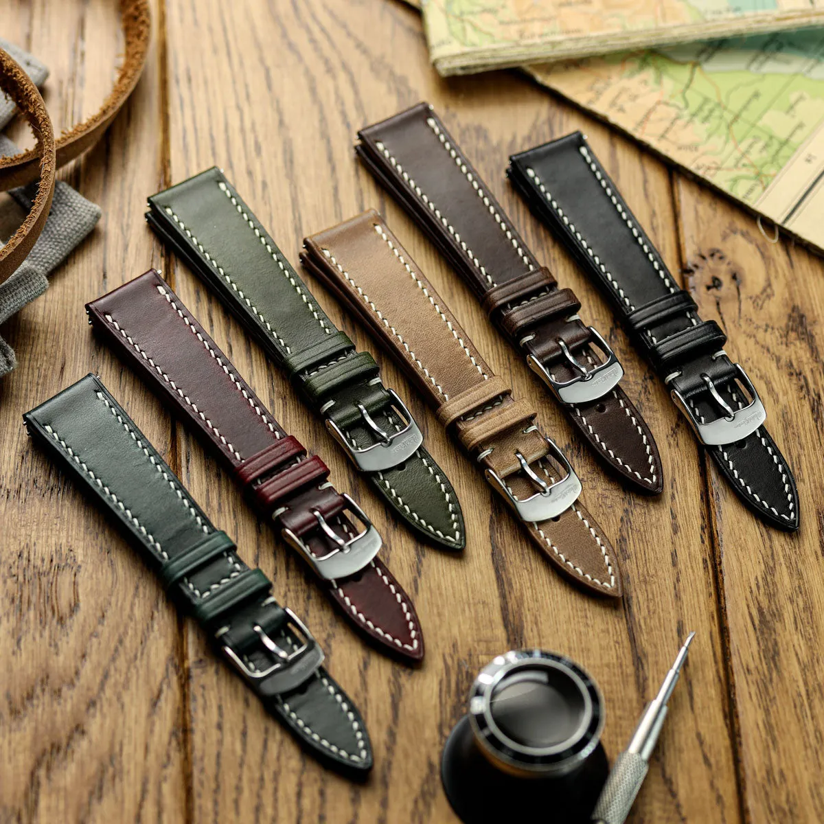 Genuine Horween Chromexcel® Watch Strap - Dark Brown