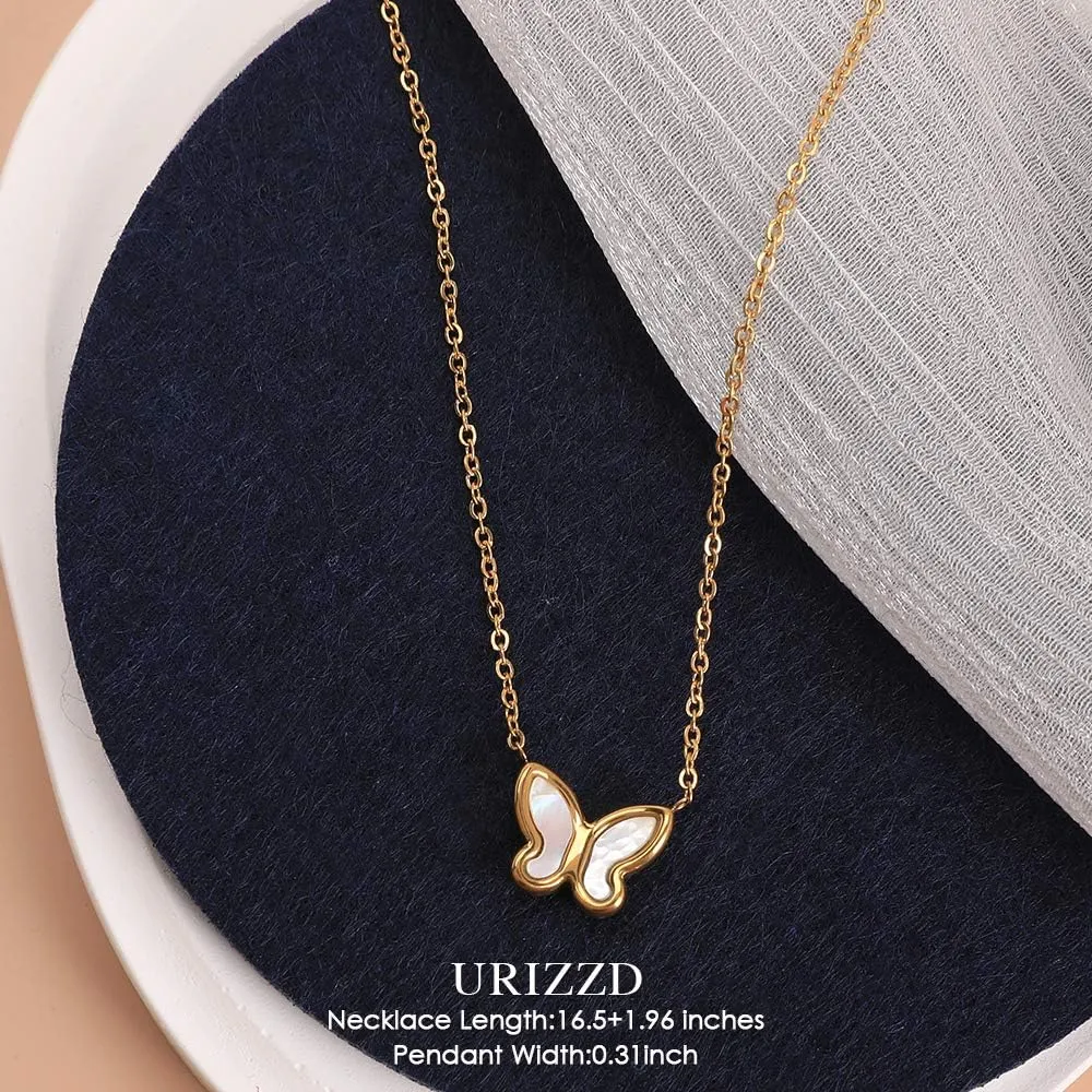 Gold Plated Y Necklace for Women Stainless Steel Cross Layered Choker Lariat Adjusted Double Necklace Fashion Multilayer Long Pendant for Women