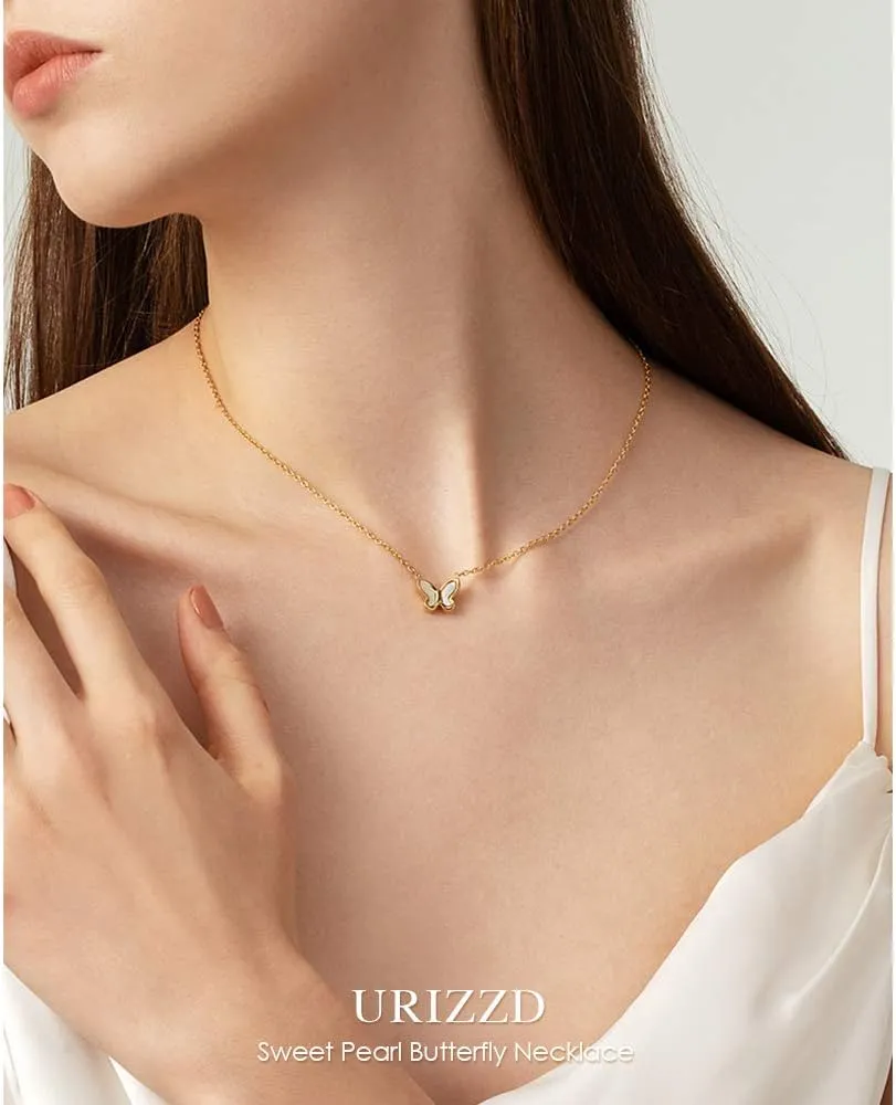 Gold Plated Y Necklace for Women Stainless Steel Cross Layered Choker Lariat Adjusted Double Necklace Fashion Multilayer Long Pendant for Women