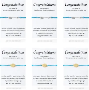 Graduation Bracelets Graduation Gifts for Her Graduation Day Gifts Love Heart Pentagram Bracelet Graduation Bracelet
