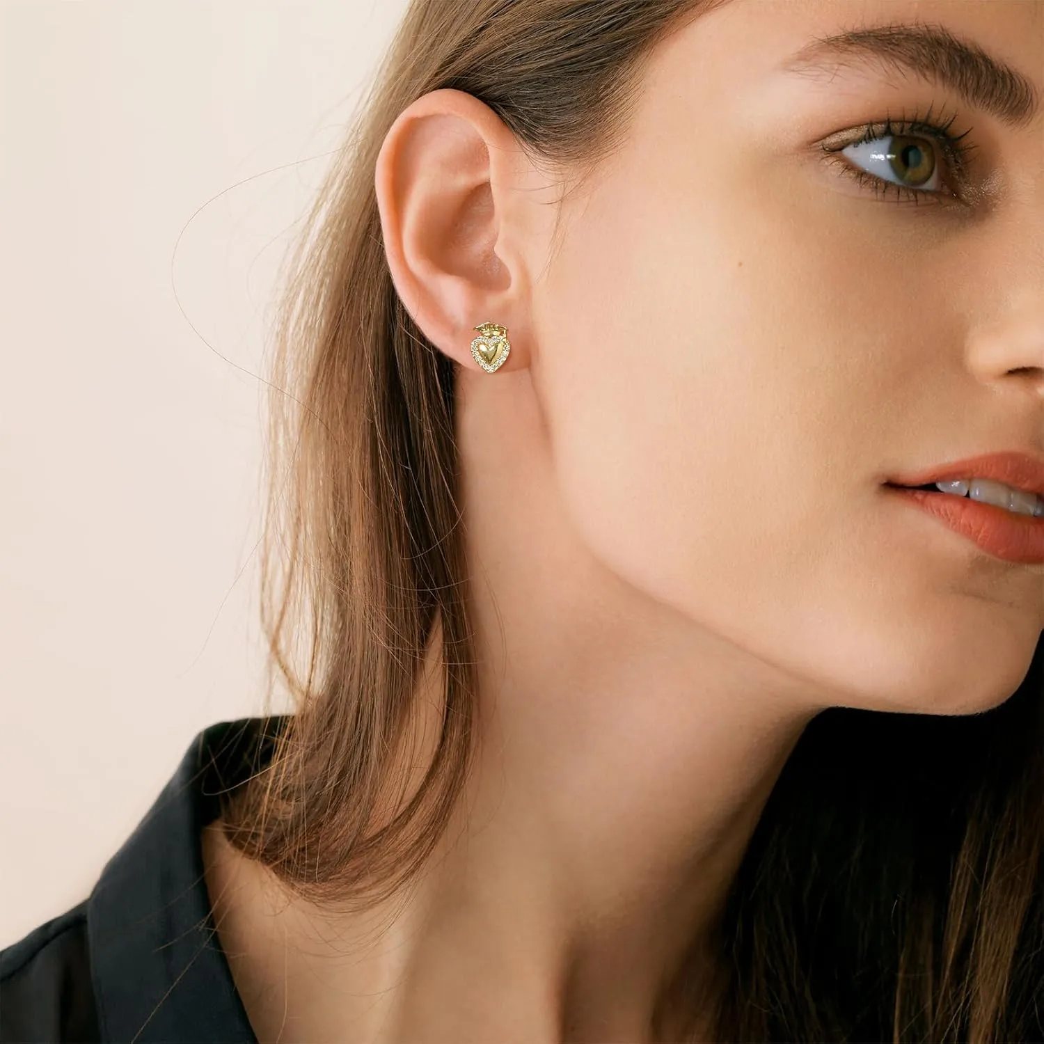 Graduation Gifts Gold Silver Earrings for Women Class of 2025 - High School College Graduation Gift for Her Friends 14k Gold Plated Silver Stud Earrings