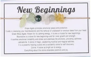 Healing Crystal Bracelet for Women Men Amethyst 7 Chakra Bracelets Adjustable Natural Stone Anxiety Relief Reiki Braide String Bracelet for Couples Friendship Jewelry Gift with Meaning Card