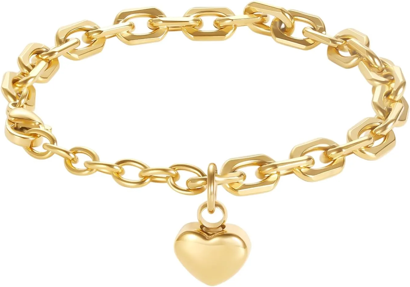 Heart Cremation Bracelets For Ashes Of Loved Ones Memorial Urn Bracelet For Women Stainless Steel Keepsake Jewelry