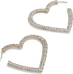 Heart Shaped Hoop Earrings for Women