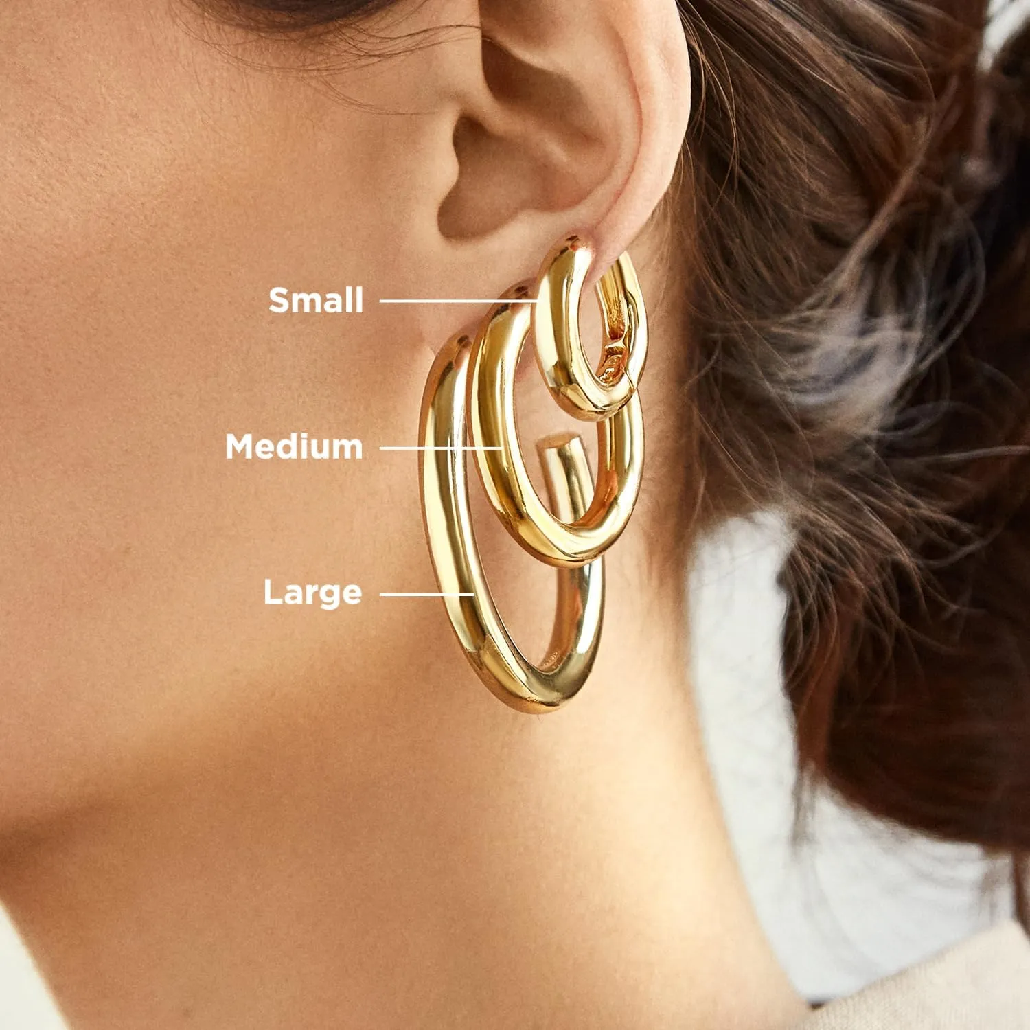 Heart Shaped Hoop Earrings for Women