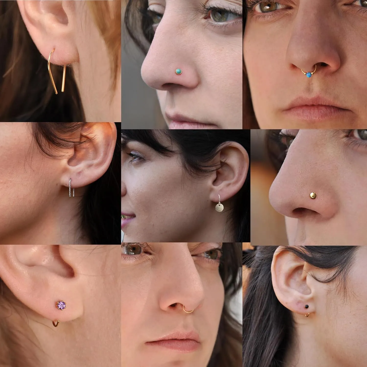 Hoop Earrings Cartilage Nose Septum Ear Helix Tragus Piercing Jewelry for Women Hypoallergenic Thin Tiny (8mm | THICK - 18 gauge, Sterling Silver 925 | Twisted Wire)