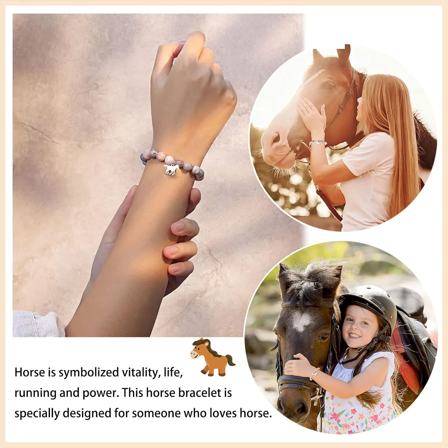 Horse Gifts for Girls Horse Bracelets Birthday Christmas Gifts for Girls Horse Lover Women Daughter Granddaughter Niece