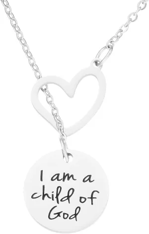 HUTIMY Baptism Necklace for Goddaughter Christian Gifts for Teens I am a Chi-ld of God Necklace