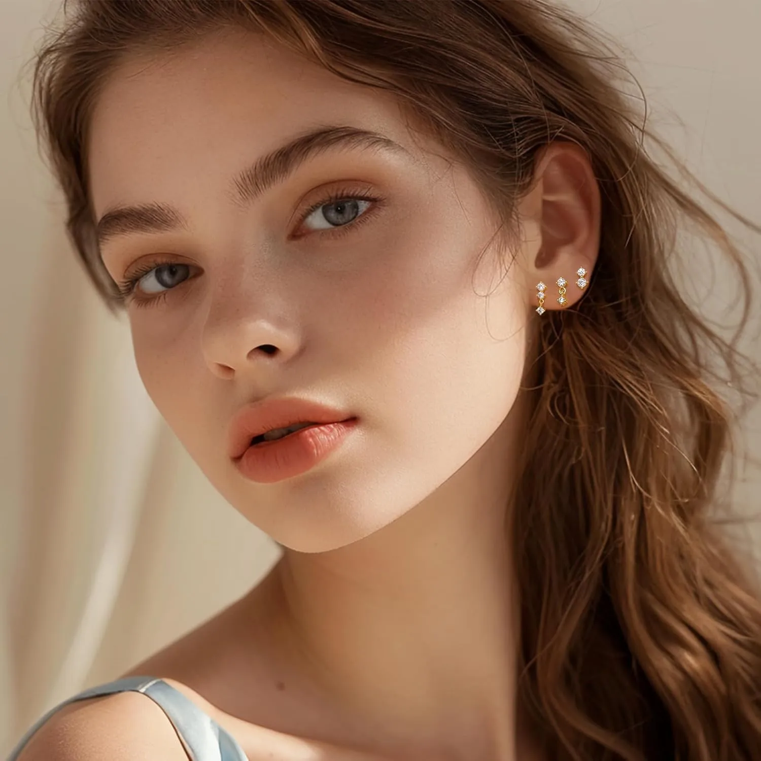 Hypoallergenic Gold and Silver Stud Earrings Set for Women  Dainty No-Tarnish Earrings for Multiple Piercings, Lead & Nickel-Free, Trendy 2025 Jewelry