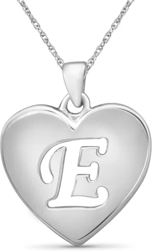 JEWELEXCESS Initial Letter Pendant Necklace for Women | Customizable Sterling Silver & 14K Gold over Silver A to Z Alphabet Monogram Necklaces for Girls | Personalized Jewelry Gift for Her