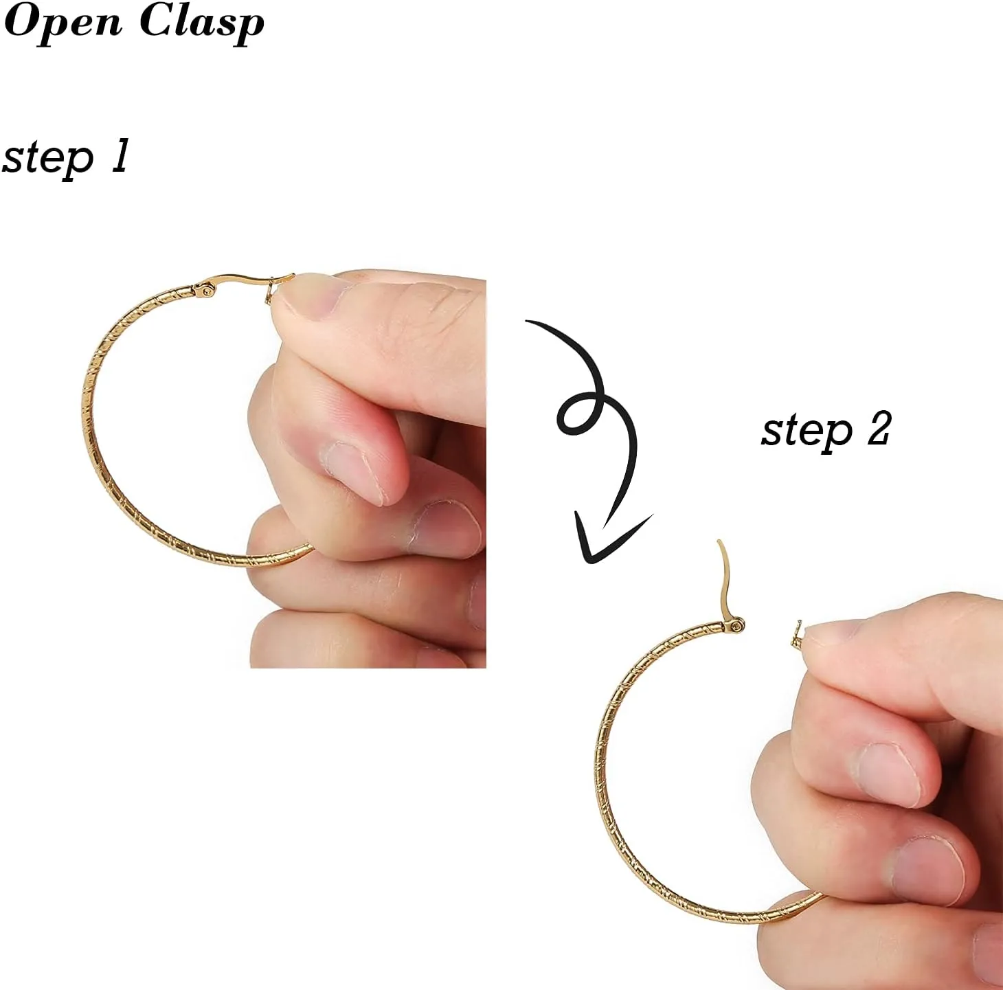 Jinxiuge 12 Pairs Gold Hoop Earrings Set Stainless Steel Twisted Round Small Chunky Hoop Earrings for Women