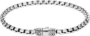 John Hardy Classic Chain Collection Men's Box Chain Bracelet, 4MM 925-Sterling Silver