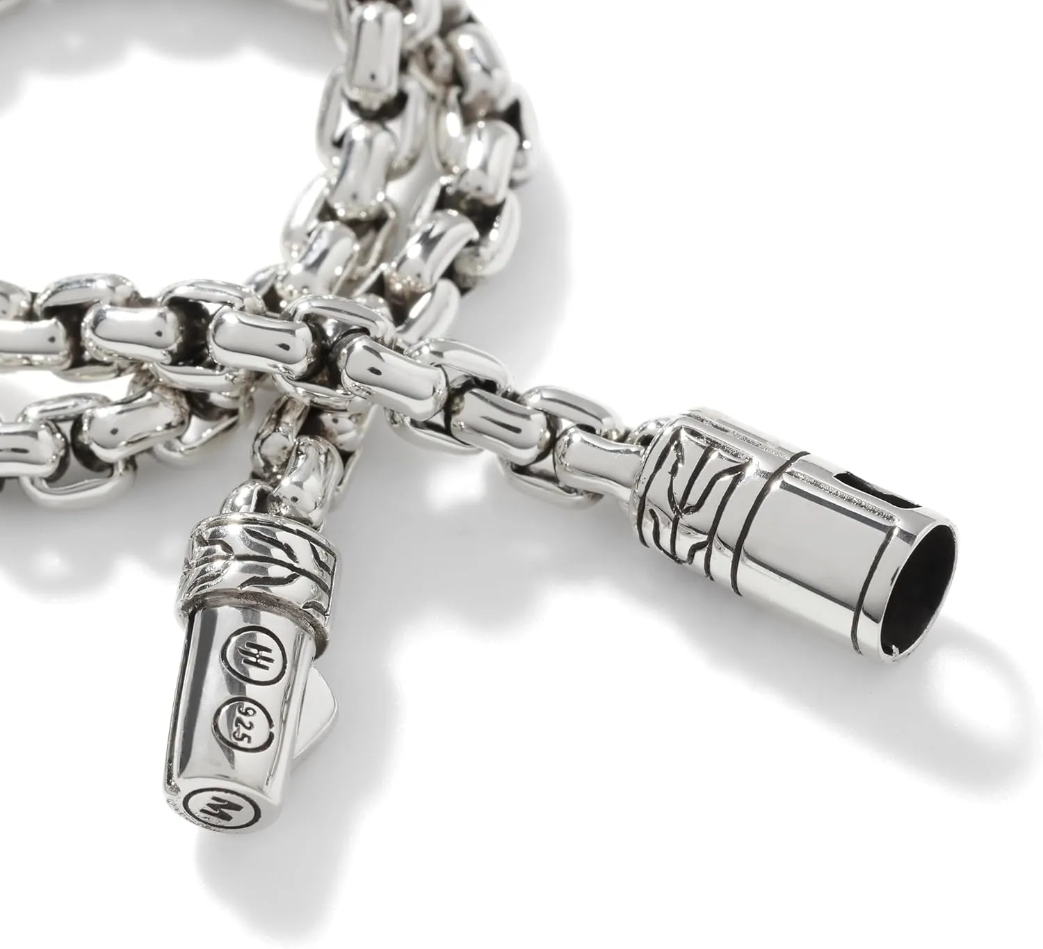 John Hardy Classic Chain Collection Men's Box Chain Bracelet, 4MM 925-Sterling Silver
