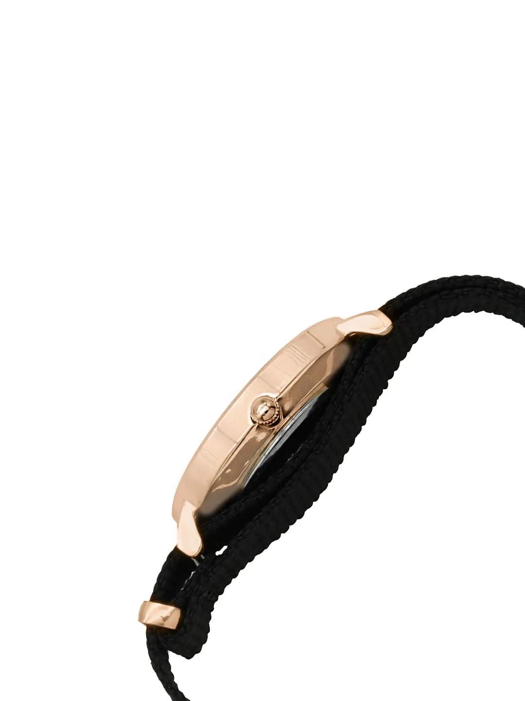 Joker & Witch Nylon Peter Pan & Tinker Bell Couple Analogue Watches, Black Dial, Black Band