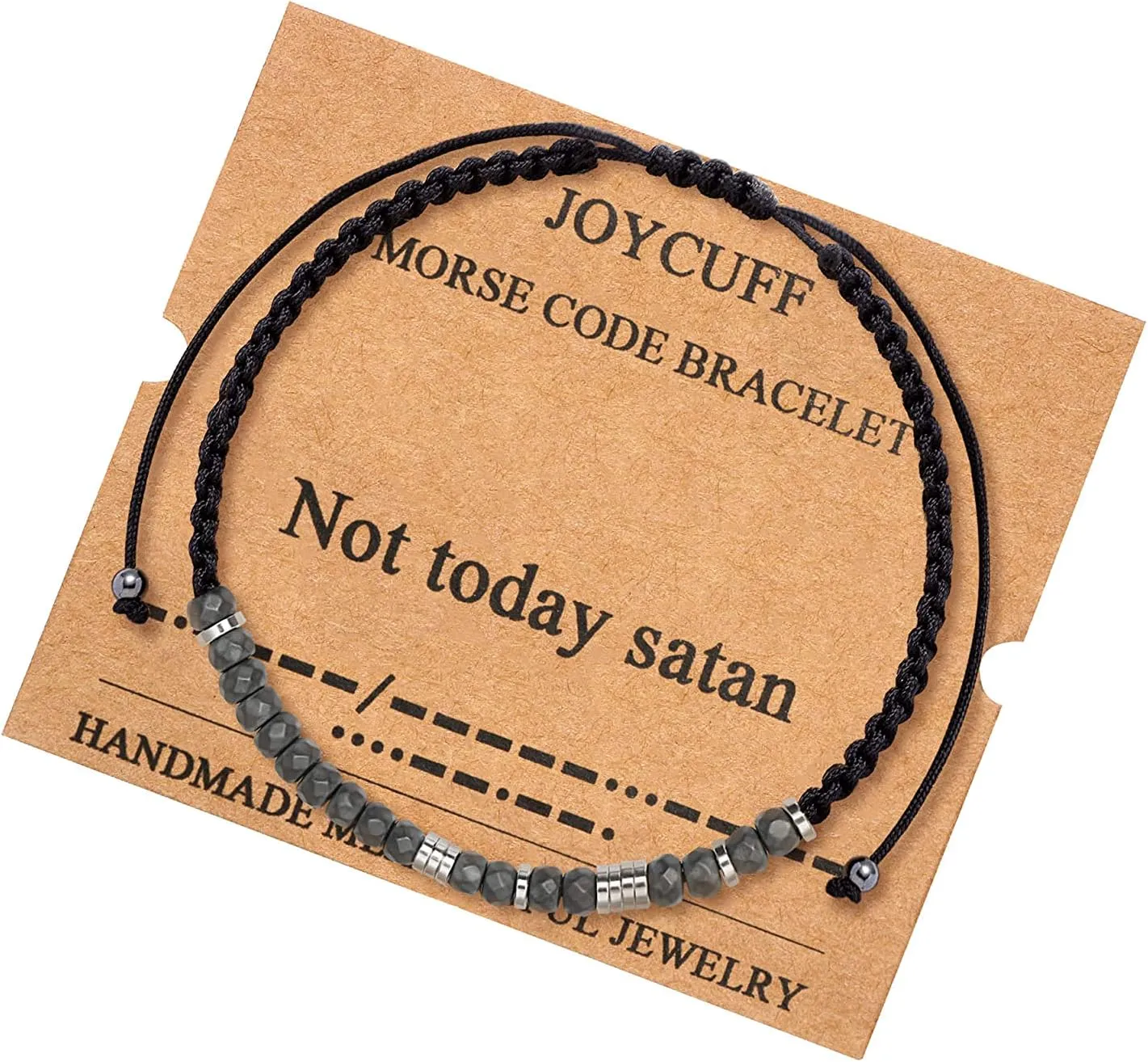 JoycuFF Inspirational Morse Code Bracelets Motivational Courage Birthday Thanksgiving Day Christmas Gifts for Women Teen Girls Friend Wrap Strand Beaded Jewelry Bracelet for Her