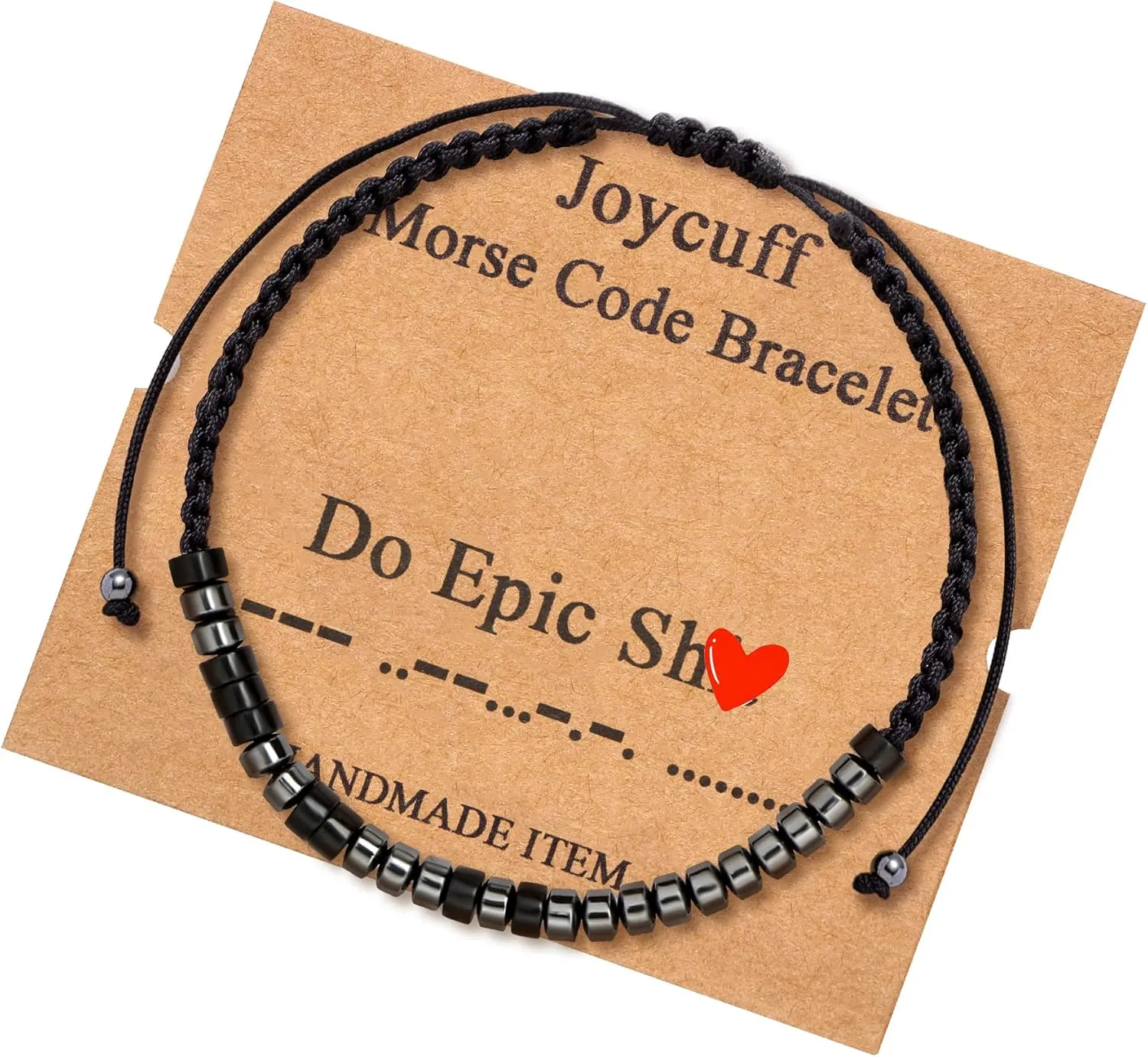 JoycuFF Morse Code Bracelets for Women Men Gifts for Her Him Mom Dad Daughter Sister Best Friend Funny Inspirational Bracelets for Women Jewelry Adjustable Silk Beaded Wrap Bracelet