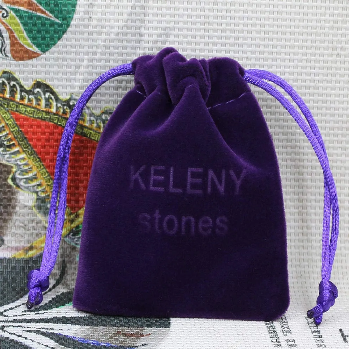 Keleny Semi Precious Stones Natural Gemstones 12mm Round Beads Crystal Stretch Bracelets 7 Inch Unisex