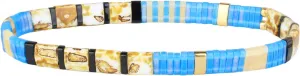 KELITCH Women Tila Beads Stretch Bracelet Candy Colors Strand Bracelets Handmade Jewerly