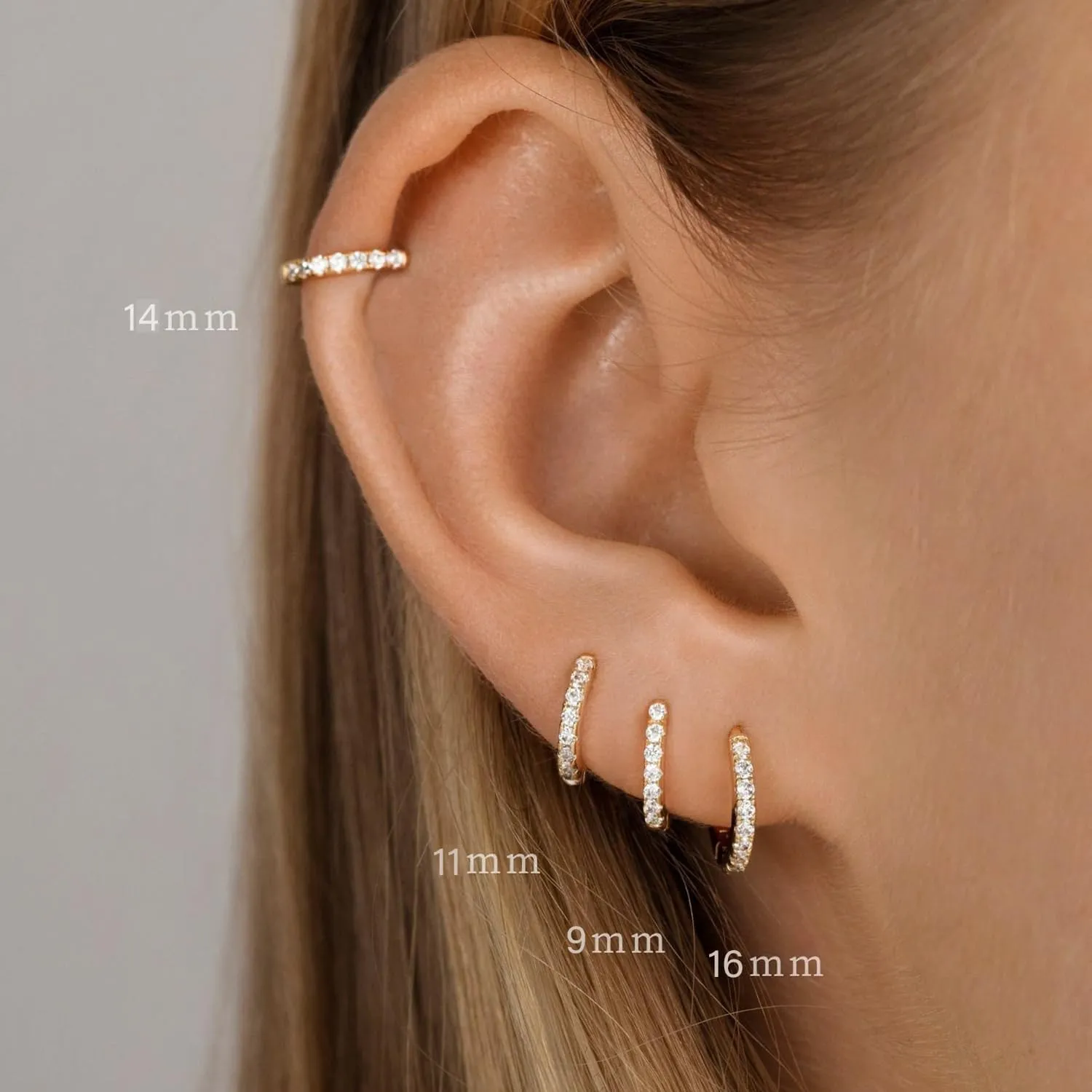 LEXODY Silver Hoop Earrings Set for Women, Lightweight Small Sterling Silver/Gold Hoop Huggie Earrings Multiple Piercing Hypoallergenic Cartilage Earrings for Women Trendy Jewelry Gifts