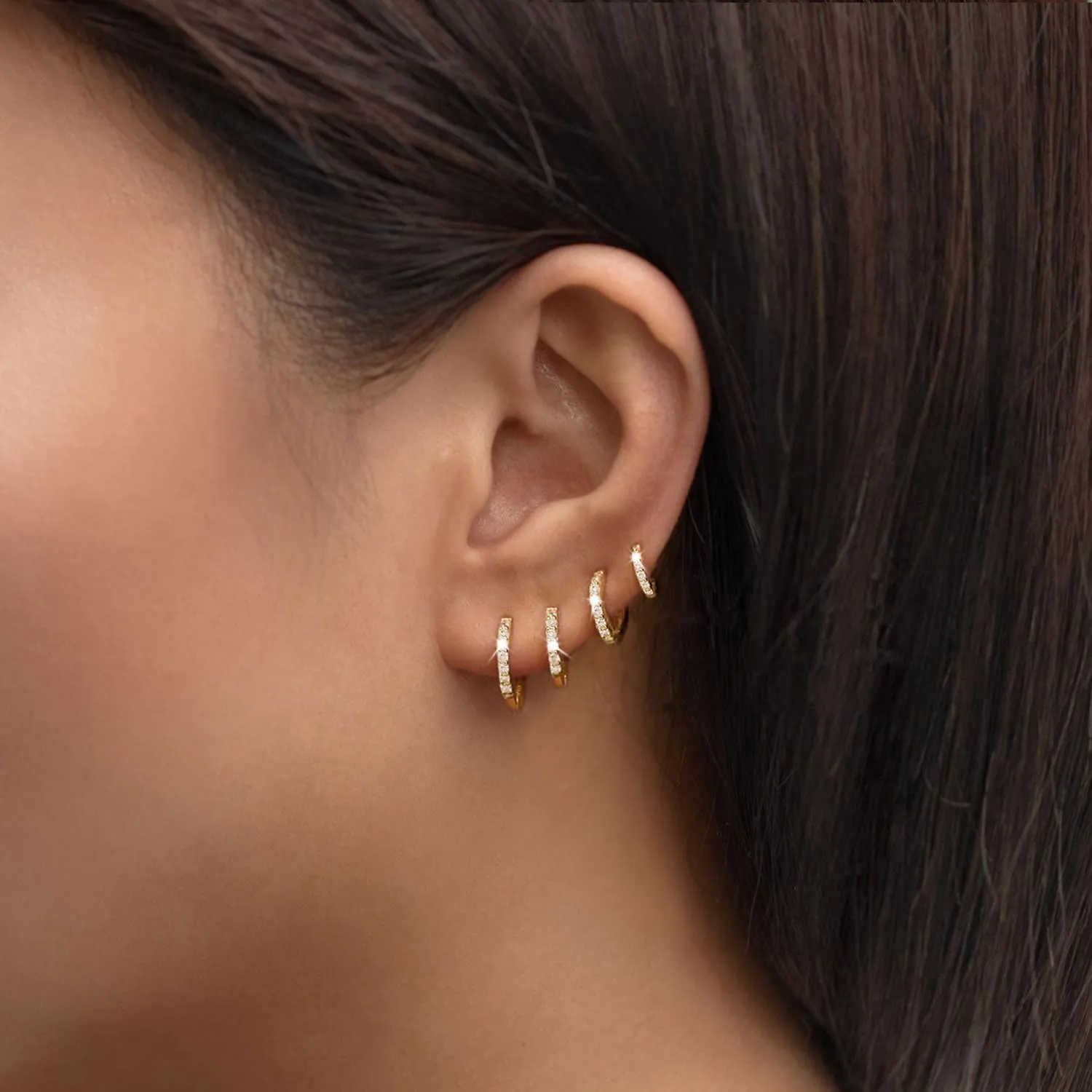 LEXODY Silver Hoop Earrings Set for Women, Lightweight Small Sterling Silver/Gold Hoop Huggie Earrings Multiple Piercing Hypoallergenic Cartilage Earrings for Women Trendy Jewelry Gifts