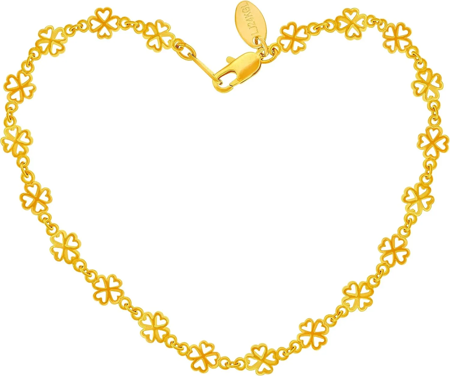 LIFETIME JEWELRY Womens Gold Anklet Good Luck Ankle Bracelet 24k Real Gold Plated