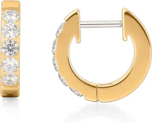 Limerencia Hypoallergenic Implant Grade Titanium G23 Huggie Hoop Earrings, 5A Cubic Zirconia Pure Titanium F136 Hoops for Women Sensitive Ears