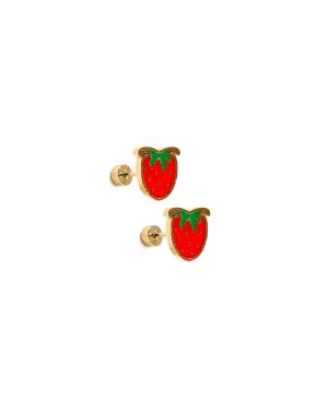 Linny Co 'Strawberry Shortcake Screwback Studs'