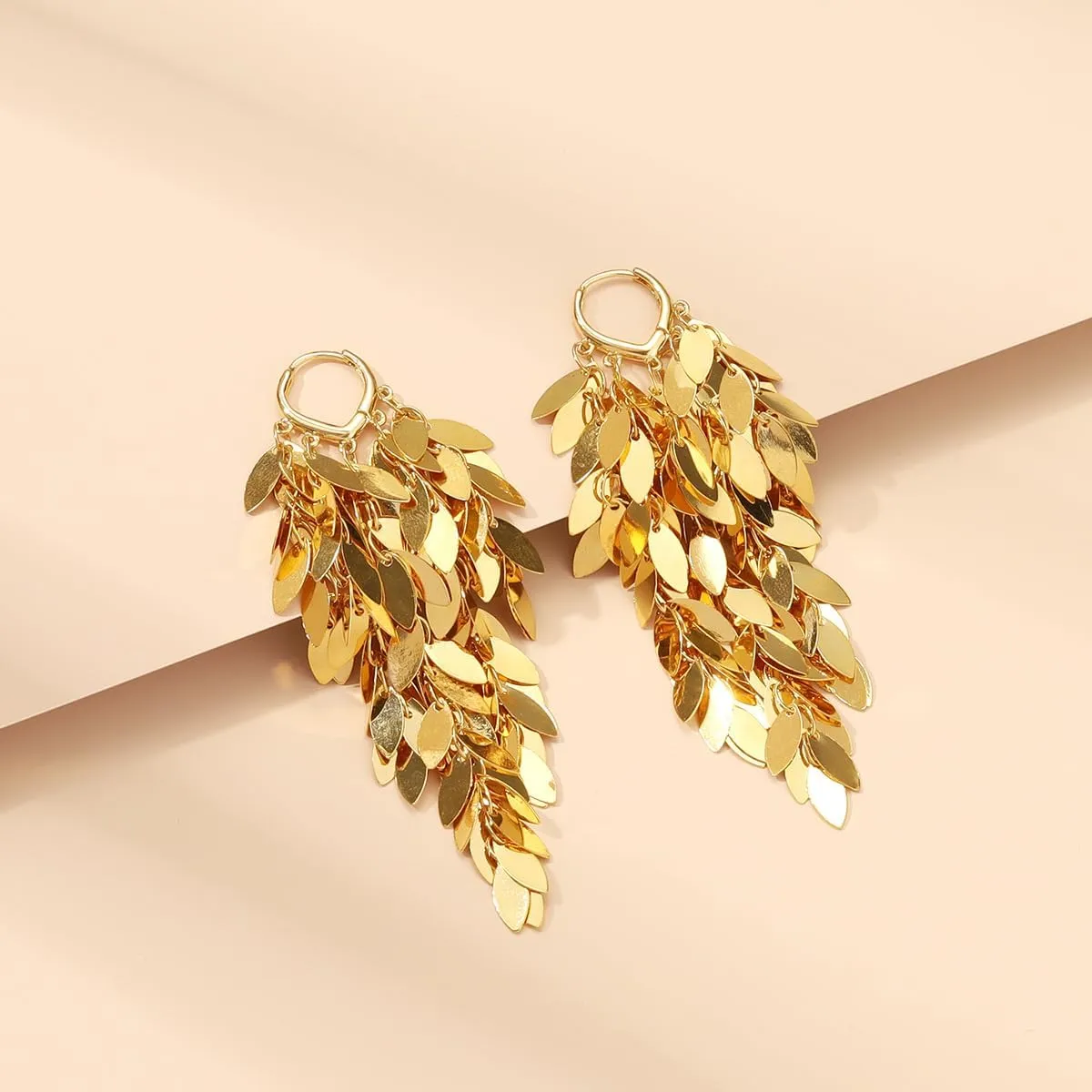 Long Dangle Earrings For Women Teen Girls, Fringe Chandelier Earrings Punk Metal Chain Earrings Hypoallergenic Lightweight Tassel Drop Earrings