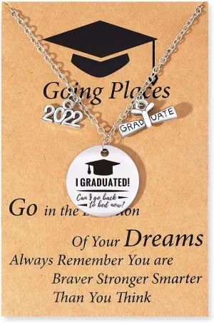 Long tiantian Graduation Necklace Graduation Gifts for Her Compass Necklaces Class of 2025 Gifts High School Collegepreschool Gift for Friends Nurse