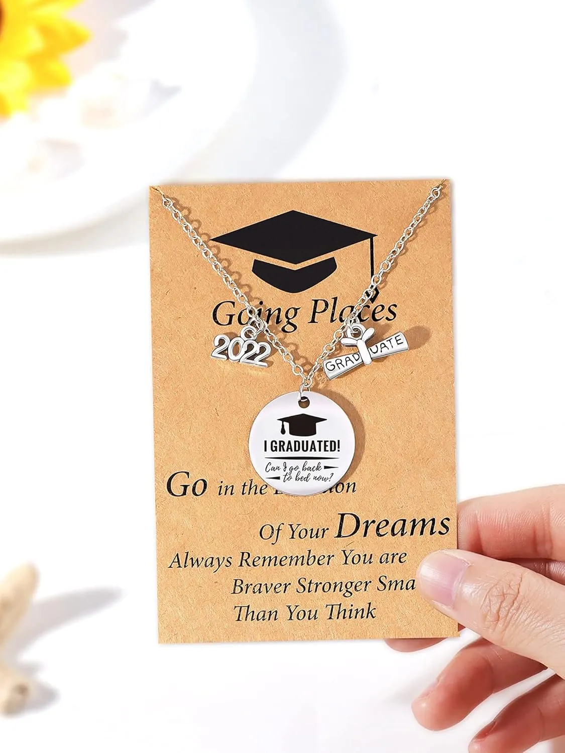 Long tiantian Graduation Necklace Graduation Gifts for Her Compass Necklaces Class of 2025 Gifts High School Collegepreschool Gift for Friends Nurse