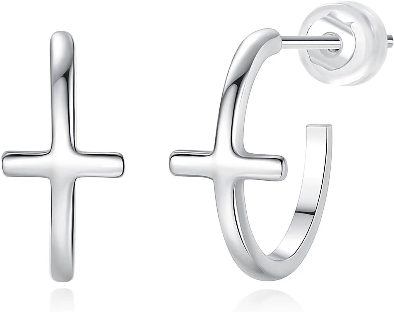 Me&Hz Gold Huggie Earrings Small Huggie Hoop Earrings for Women 14K Gold Plated Hypoallergenic Cubic Zirconia Huggies Mini Silver Hoop Earring for Women